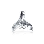 Nautical Whale Tail Pendant Necklace in Oxidized Sterling Silver for Sea Lovers - Image 2