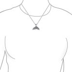 Nautical Whale Tail Pendant Necklace in Oxidized Sterling Silver for Sea Lovers - Image 3