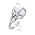 Celtic Trinity Knot Midi Toe Ring Oxidized Silver Sterling Silver Triquetra - Image 4