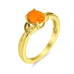 BFF Triquetra Celtic Love Knot Oval Opal Ring Promise .925 Sterling Silver - Image 4