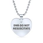 Blank Heart Shape Medical Identification ID Necklace Pendant Stainless Steel - Image 5
