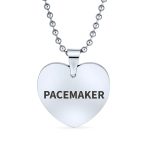 Blank Heart Shape Medical Identification ID Necklace Pendant Stainless Steel - Image 6