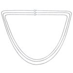 Set of 3 Thin 2.5MM Silver Gold Black Steel Rolo Chain Necklace 16, 18 & 24 Inch