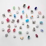 Initial Alphabet Bead Charm Sterling Silver A-Z Block Letter for Bracelet - Image 13