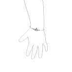 Lovers BFF Heart Friendship Claddagh Bracelet Bangle .925 Sterling Silver for Small Wrists 6.5" - Image 2