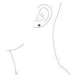 Set of 3 White Black Brown Freshwater Cultured Pearl Stud Earrings Silver 7MM - Image 3