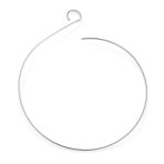 Modern S Swirl Geometric Collar Choker Statement Necklace .925 Silver Sterling - Image 2