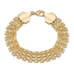 Panther Link Collar Necklace Bracelet Jewelry Set Gold - Image 3