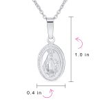 Christian Our Lady Of Guadalupe Medallion Pendant Necklace Sterling Silver - Image 4