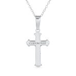 Simple Christian Catholic Pendant Necklace Jesus Crucifix Cross Silver Chain - Image 5