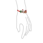 Murano Glass Christmas Charm Bead with Stocking Snowflake and Reindeer - Image 2