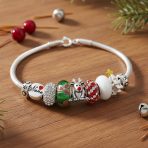 Christmas Rudolph Reindeer Nana Charm Bracelet European Beads Sterling Silver - Image 3
