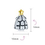 TwoTone 14K Plated Christmas Charm Bead for European Bracelets - Image 3