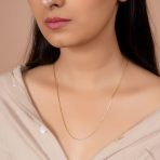 Thin 025 Gauge Sterling Silver 14K Gold Plated Snake Chain Necklace Italy Made - Image 5