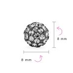 Elegant Glittering Pave Crystals Drop Ball Earrings 8MM - Image 32