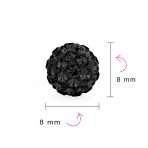 Elegant Glittering Pave Crystals Drop Ball Earrings 8MM - Image 43