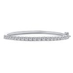 Formal Princess Cut CZ Stackable 1/2 Eternity Tennis Bangle Bracelet 7-7.5 Inch