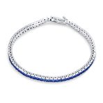 Bridal 10CT Princess Cut CZ Tennis Bracelet in Silver - Image 6