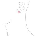 12MM Princess Cut Cubic Zirconia Aqua Blue CZ Solitaire Statement Clip On Stud Earrings Non Pierced - Image 20