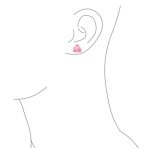 Traditional Large Triangle CZ Solitaire Clip-On Earrings Silver Plated 12MM - Image 16