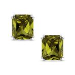 Traditional Large 7CT Emerald Cut CZ Clip-On Earrings Silver Plated Non-Pierced - Image 12