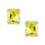 Traditional Large 7CT Emerald Cut CZ Clip-On Earrings Silver Plated Non-Pierced - Image 13