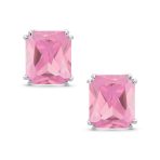 Traditional Large 7CT Emerald Cut CZ Clip-On Earrings Silver Plated Non-Pierced - Image 15