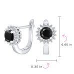 Classic Vintage CZ Stud Earrings 1 CTW Simulated Gemstone Sterling Silver Huggie - Image 7