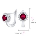 Classic Vintage CZ Stud Earrings 1 CTW Simulated Gemstone Sterling Silver Huggie - Image 8