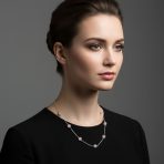 Bridal Tin Cup Freshwater Cultured Pearl Chain Station Necklace Sterling Silver - Image 24