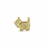 Tiny Mini BFF Pet Dog Breed Maltese Yorkie Stud Earrings 10K Gold Screw Back