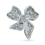 Victorian Style Large Statement Crystal Fashion Bow Brooch Pin Silver Plated - Image 2
