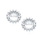 Removable CZ Cubic Zirconia Halo Earring Jackets for Studs .925 Sterling Silver - Image 15