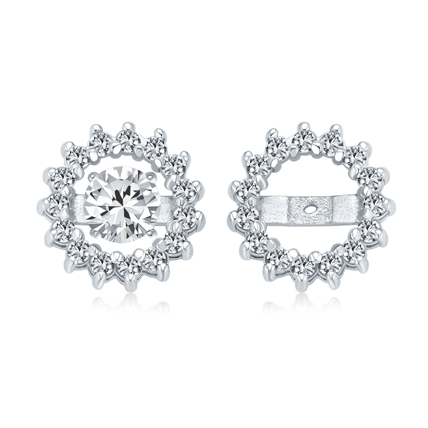 clear-cz-earring-jacket-studs_dt-ej1410-c-az_20_2 Removable CZ Cubic Zirconia Halo Earring Jackets for Studs .925 Sterling Silver - Image 1