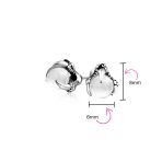 Dragon Claw Multi Color Ball Stud Earrings Set in Stainless Steel - Image 8