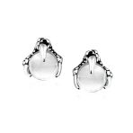 Dragon Claw Multi Color Ball Stud Earrings Set in Stainless Steel - Image 4