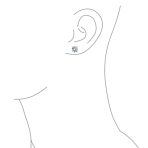 Round Brilliant Cut CZ Stud Earrings Screw Back Rose Gold Sterling Silver 5-9 MM - Image 19