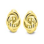 Set of 2 Interlocking Rope Clip-On Earrings Non-Pierced - Image 2