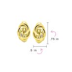 Classic Interlocking Love Knot Clip On Earrings Non Pierced Ears Gold Silver Plated - Image 7