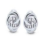 Classic Interlocking Love Knot Clip On Earrings Non Pierced Ears Gold Silver Plated - Image 4