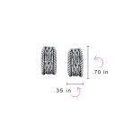 Fashion Cable Weave Wide Half Hoop Clip On Earrings Non Pierced Ears Oxidized - Image 9