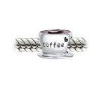 Red CZ Heart Coffee Cup Charm Bead Sterling Silver for European Bracelets - Image 4
