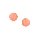 Classic 6MM Light Orange Coral Gemstone Drop Ball Earrings in Sterling Silver - Image 17