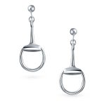 Equestrian Cowgirl Dangle Earrings Horse Bit Western Jewelry in Sterling Silver - Image 2