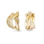 Classic Celtic Knot Clip-On Earrings Two Tone For Non-Pierced Ears Gold Plated - Image 15