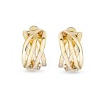 Classic Celtic Knot Clip-On Earrings Two Tone For Non-Pierced Ears Gold Plated - Image 9