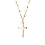 Minimalist Tiny Religious Cross Pendant Necklace Rose Gold Plated Sterling Silver - Image 3