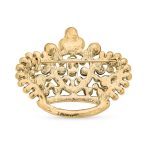 Vintage Bridal Crystal Leaf Flower Brooch Pin Simulated Pearl Silver Gold Tone - Image 2