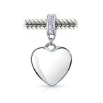 Initial Alphabet Bead Charm Light Purple Heart Crystal Sterling Silver Bracelet - Image 78