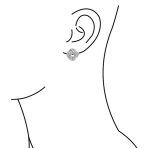 Set of 3 Twist Braided Crystal Love Knot Clip-On Earrings Rose Gold Plated - Image 3